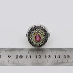 انگشتر چند سنگ نقره مردانه طرح کوهیار - Image 4