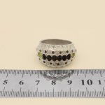 انگشتر چند سنگ نقره مردانه دست ساز طرح مبارز - Image 4