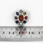 انگشتر چند سنگ نقره زنانه و مردانه دست ساز طرح شاهچراغ + حرز امام جواد (ع) - Image 4