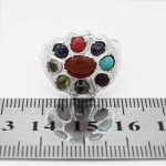 انگشتر چند سنگ نقره زنانه و مردانه دست ساز طرح طوسی + حرز امام جواد (ع) - Image 4