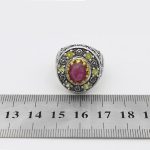 انگشتر چند سنگ نقره مردانه طرح طاهر - Image 4