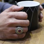 انگشتر چند سنگ نقره مردانه طرح طاهر - Image 3