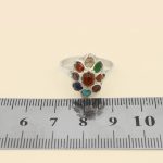 انگشتر چند سنگ نقره زنانه دست ساز طرح فرجام + حرز امام جواد (ع) - Image 4