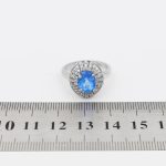 انگشتر توپاز الماس تراش نقره زنانه طرح آناستازیا - Image 4