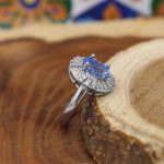 انگشتر توپاز الماس تراش نقره زنانه طرح آناستازیا - Image 2