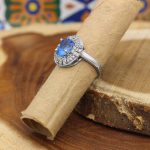 انگشتر توپاز الماس تراش نقره زنانه طرح آناستازیا - Image 3