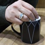 انگشتر توپاز الماس تراش نقره مردانه دست ساز طرح آرش - Image 4