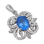 گردنبند توپاز الماس تراش زنانه نقره طرح دلیله