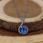 گردنبند توپاز الماس تراش زنانه نقره طرح دیما - Image 3