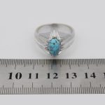 انگشتر فیروزه نیشابوری نقره مردانه دست ساز طرح هومن - Image 5