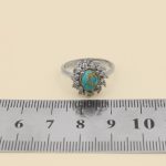 انگشتر فیروزه نیشابوری نقره زنانه طرح نوشین - Image 4