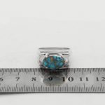 انگشتر فیروزه نیشابوری نقره مردانه دست ساز طرح عاصم - Image 4