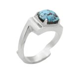 انگشتر فیروزه نیشابوری نقره مردانه دست ساز طرح روح الدین