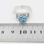 انگشتر فیروزه نیشابوری نقره مردانه دست ساز طرح روح الدین - Image 5