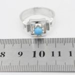 انگشتر فیروزه نیشابوری نقره مردانه دست ساز طرح رودک - Image 5