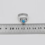 انگشتر فیروزه نیشابوری نقره مردانه دست ساز طرح روزبان - Image 2