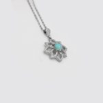 گردنبند فیروزه نیشابوری نقره زنانه طرح مارال - Image 3