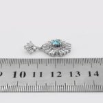 گردنبند فیروزه نیشابوری نقره زنانه طرح تهمینه - Image 4