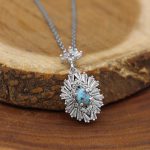 گردنبند فیروزه نیشابوری نقره زنانه طرح تهمینه - Image 2