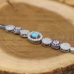 دستبند فیروزه نیشابوری نقره زنانه طرح کتایون - Image 2