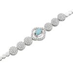 دستبند فیروزه نیشابوری نقره زنانه طرح عالیه