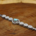 دستبند فیروزه نیشابوری نقره زنانه طرح عالیه - Image 3