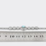 دستبند فیروزه نیشابوری نقره زنانه طرح عالیه - Image 4