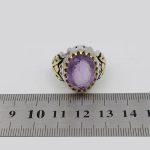 انگشتر آمیتیست نقره مردانه طرح عامر - Image 5