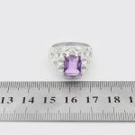 انگشتر آمیتیست نقره مردانه طرح ارسطو - Image 4