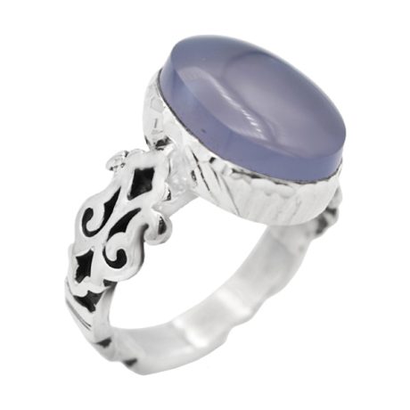 انگشتر عقیق کبود یمنی نقره دست ساز طرح غدیر + حرز امام جواد (ع)