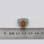 انگشتر عقیق سرخ یمنی نقره زنانه طرح محدثه - Image 4