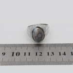 انگشتر عقیق باباقوری نقره مردانه دست ساز طرح قباد + حرز امام جواد (ع) - Image 5