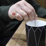 انگشتر عقیق سرخ نقره مردانه طرح شریف - Image 5