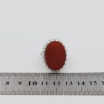 انگشتر عقیق سرخ نقره مردانه طرح یا فاطمه الزهرا (س) - Image 5