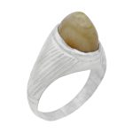 انگشتر عقیق باباقوری نقره دست ساز مردانه طرح دین ورز + حرز امام جواد (ع)