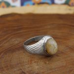 انگشتر عقیق باباقوری نقره دست ساز مردانه طرح دین ورز + حرز امام جواد (ع) - Image 5