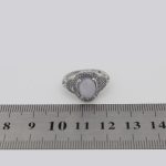 انگشتر عقیق کبود یمنی نقره زنانه طرح رائده - Image 4