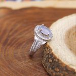 انگشتر عقیق کبود یمنی نقره زنانه طرح راشنو - Image 3