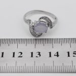 انگشتر عقیق کبود یمنی نقره زنانه طرح راغبه - Image 4