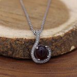 گردنبند عقیق سرخ نقره زنانه طرح رزمینا - Image 2