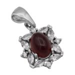 گردنبند عقیق سرخ نقره زنانه طرح رسادخت