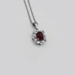 گردنبند عقیق سرخ نقره زنانه طرح رسادخت - Image 2