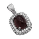 گردنبند عقیق سرخ نقره زنانه طرح رضیه