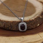 گردنبند عقیق سرخ نقره زنانه طرح رضیه - Image 2