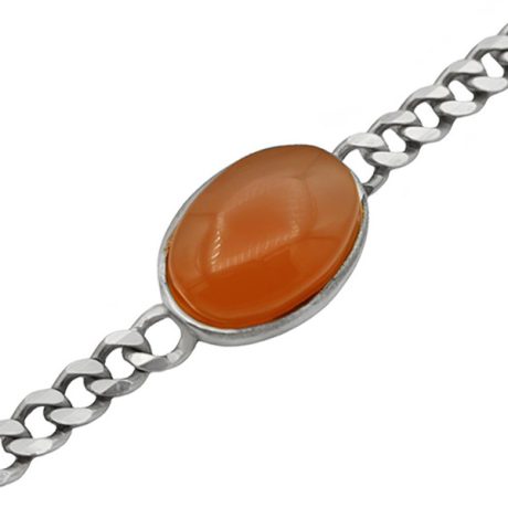 دستبند عقیق سرخ یمنی نقره مردانه و زنانه طرح کارتیر