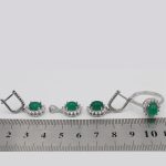 نیم ست عقیق سبز نقره زنانه طرح رخسانا - Image 3