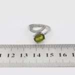 انگشتر زبرجد الماس تراش نقره زنانه طرح آرزو - Image 4