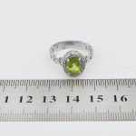 انگشتر زبرجد الماس تراش نقره زنانه طرح رویا - Image 4