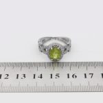 انگشتر زبرجد الماس تراش نقره زنانه طرح صورتی - Image 4