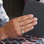 انگشتر زبرجد الماس تراش نقره مردانه طرح حکمت - Image 4